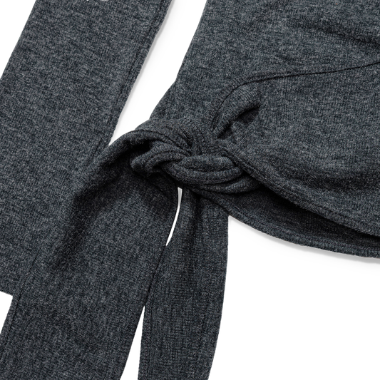 Low Classic Women's Button Up Wrap T-Shirt Melange Grey