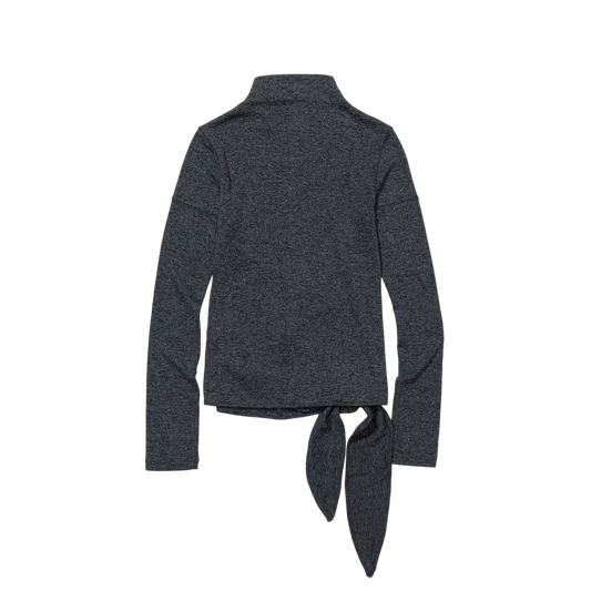 Low Classic Women's Button Up Wrap T-Shirt Melange Grey