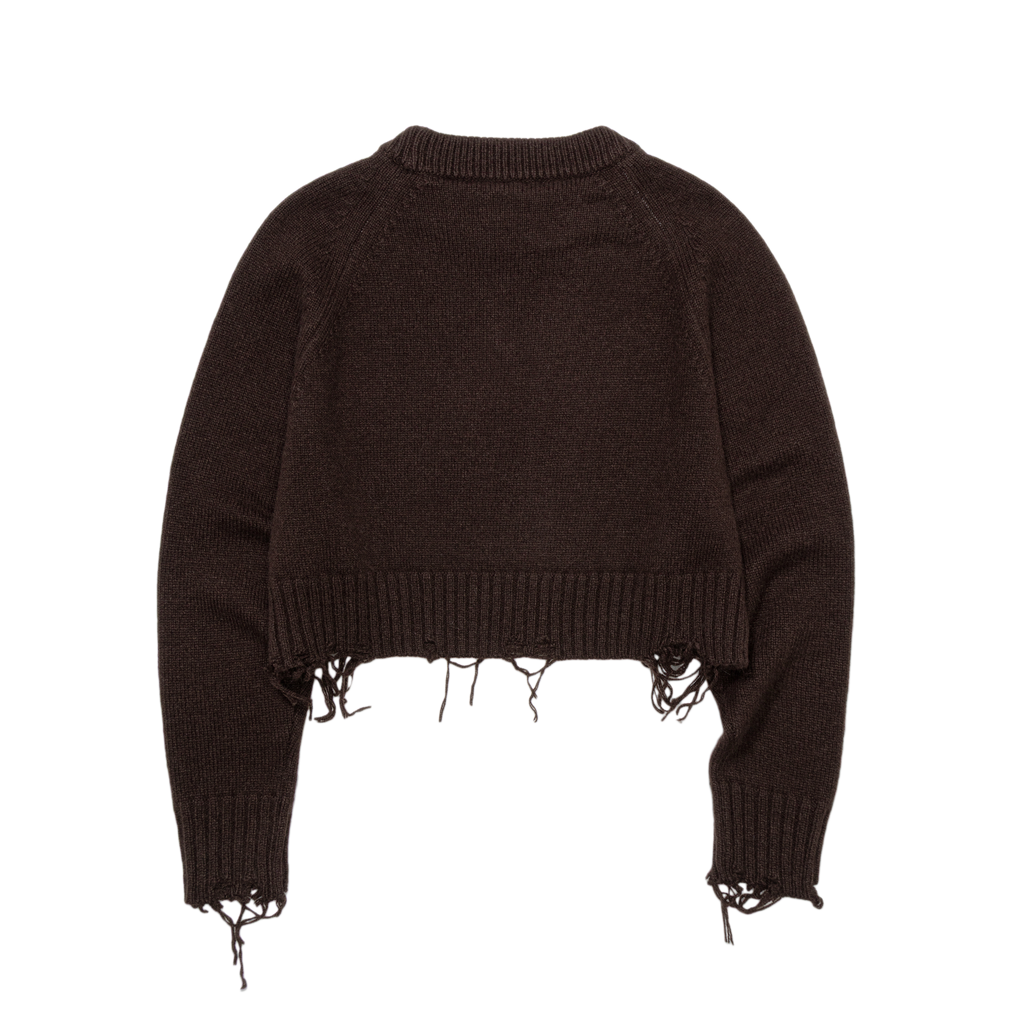 Low Classic Women's Damaged Cropped Pullover Brown