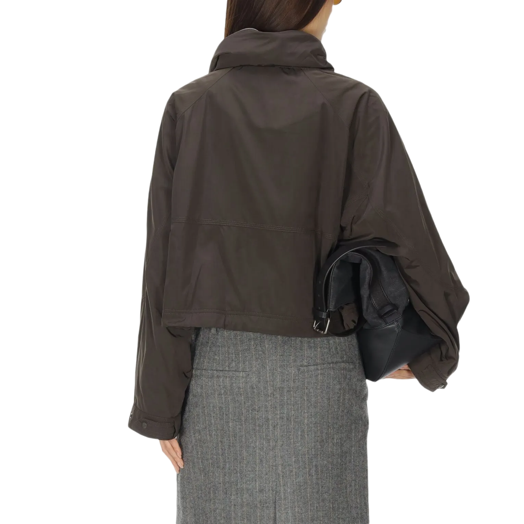 Low Classic Women's Drawstring Wind Jacket Dark Brown