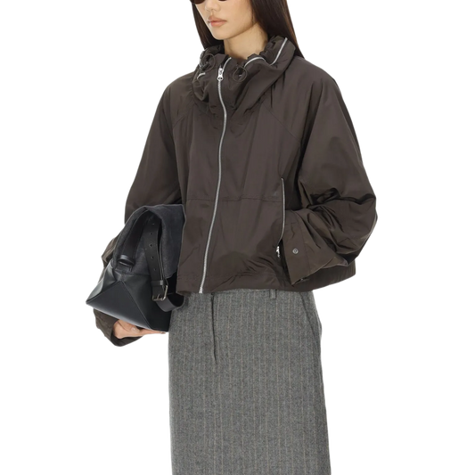Low Classic Women's Drawstring Wind Jacket Dark Brown