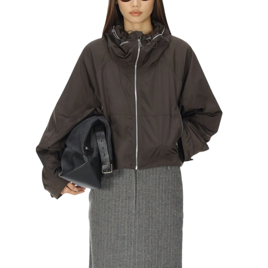 Low Classic Women's Drawstring Wind Jacket Dark Brown