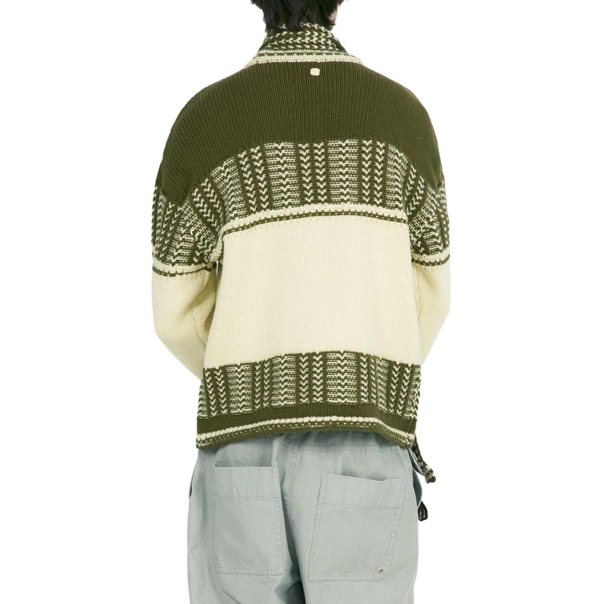 Low Classic Women's Jacquard Knit Sweater Khaki