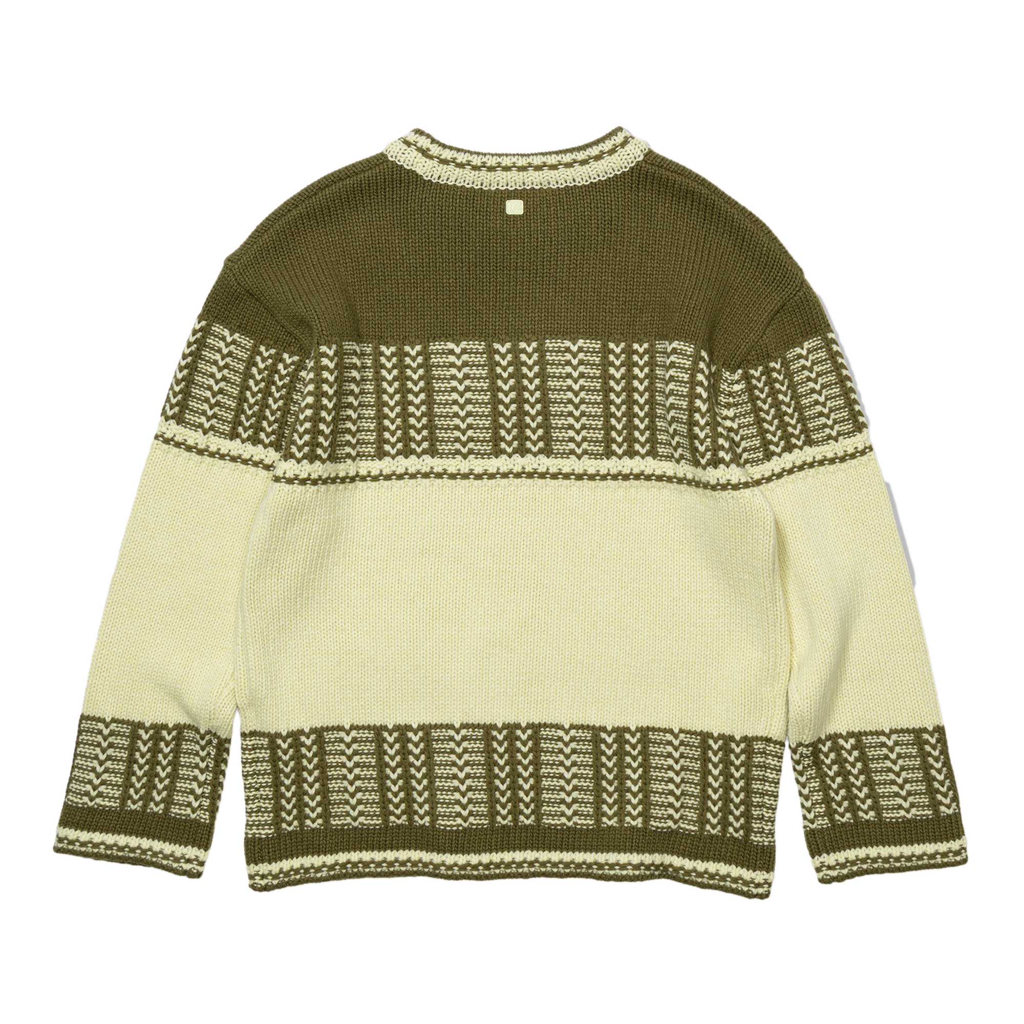 Low Classic Women's Jacquard Knit Sweater Khaki