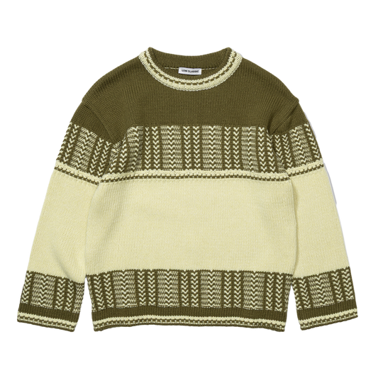 Low Classic Women's Jacquard Knit Sweater Khaki