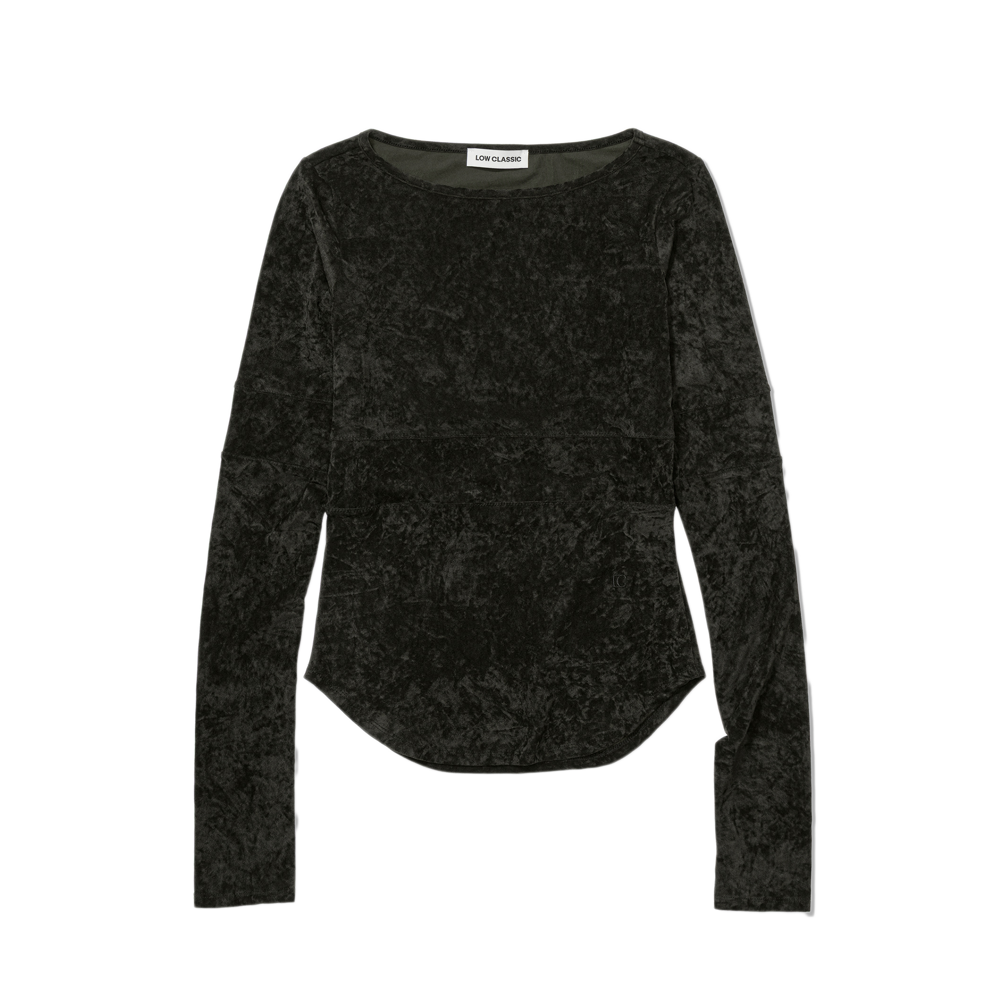 Low Classic Women's Velvet Corset Point Sleeve Top Dark Brown