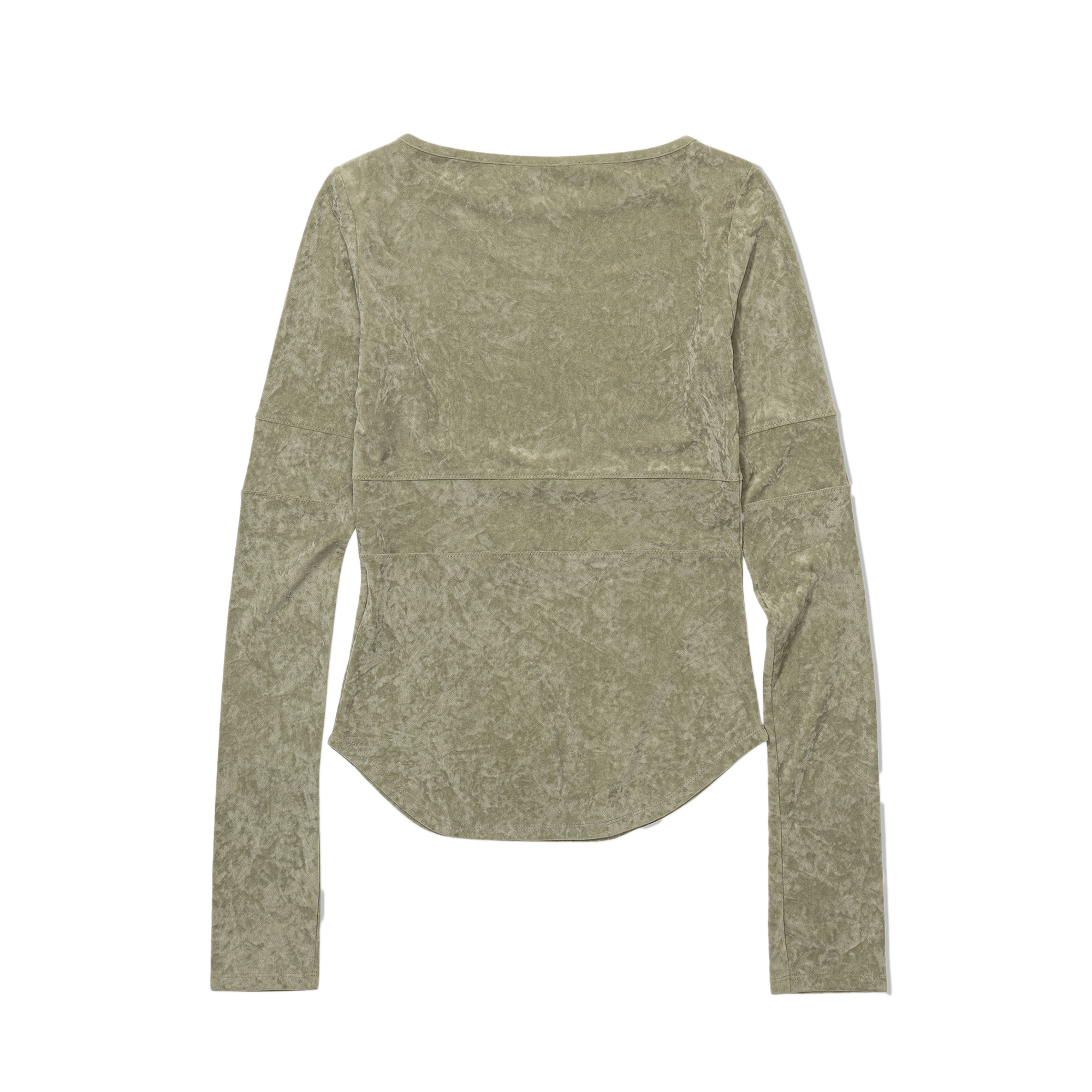 Low Classic Women's Velvet Corset Point Sleeve Top Khaki