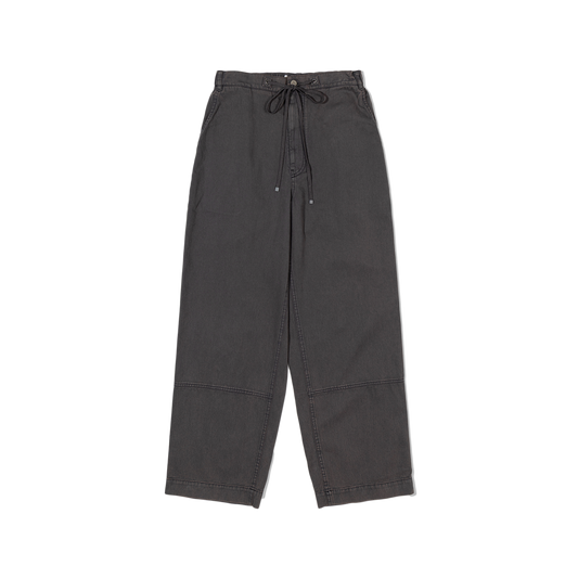 Low Classic Women's Washed Cotton Wide Pants Charcoal Brown