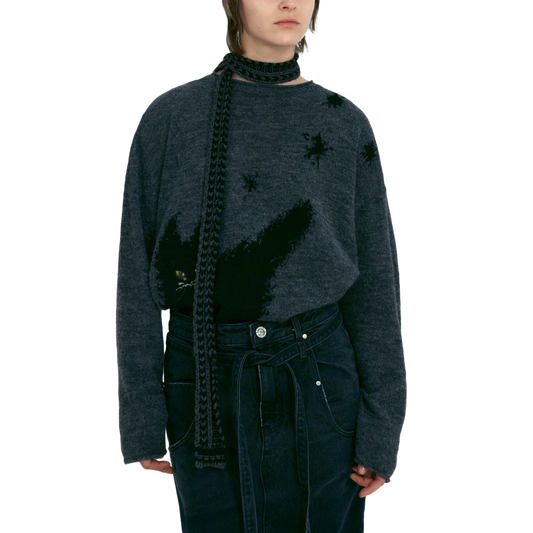 Low Classic x Uou Cute Dandelion Cat Knit Charcoal