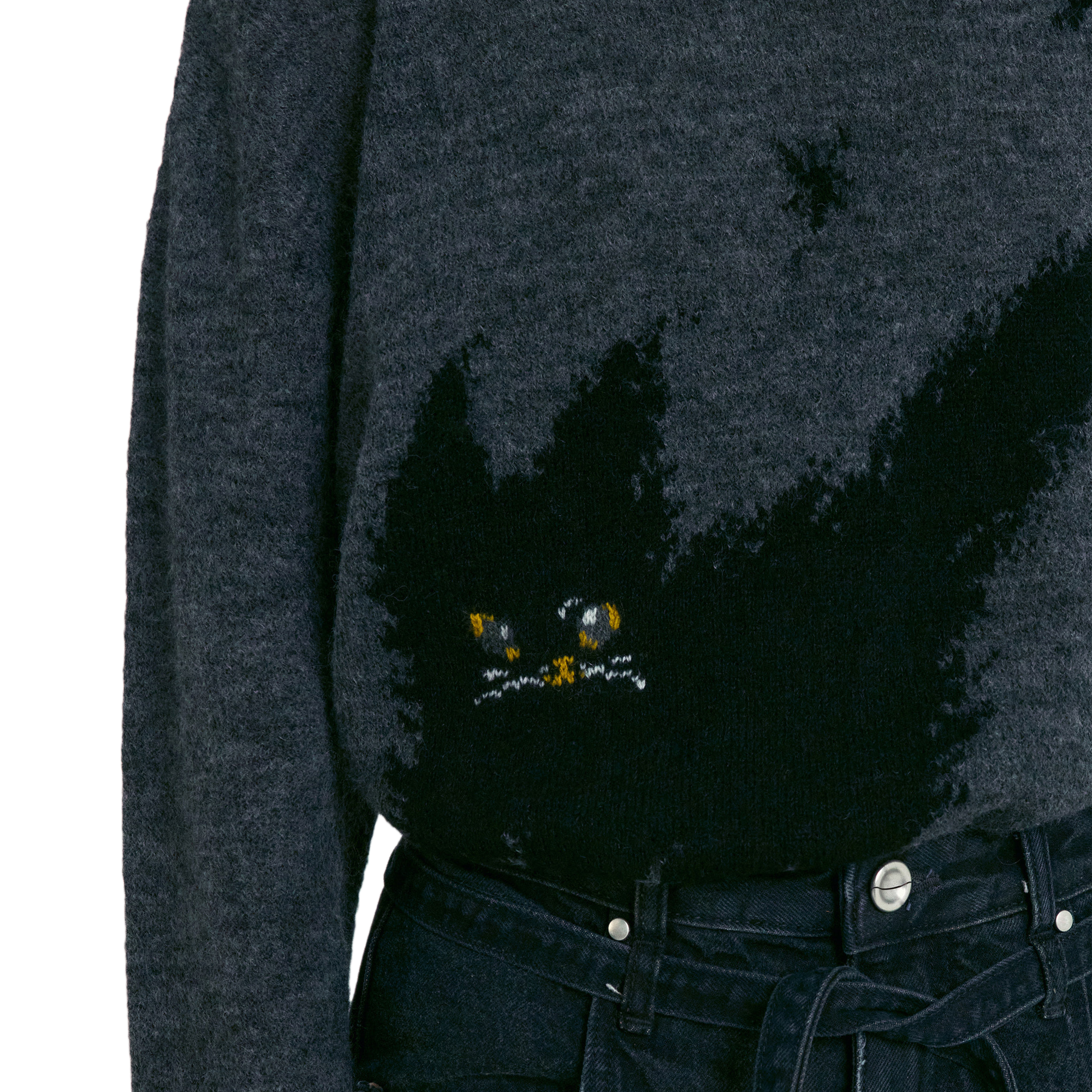 Low Classic x Uou Cute Dandelion Cat Knit Charcoal
