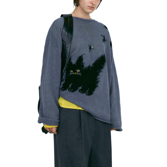 Low Classic x Uou Cute Dandelion Cat Knit Blue