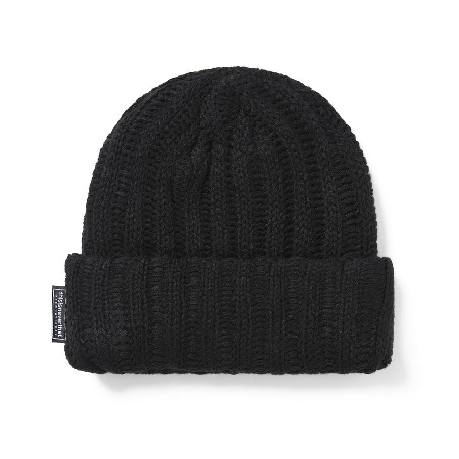 thisisneverthat Low Gauge Ribbed Beanie Black