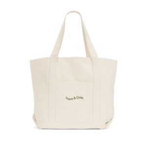 Museum Of Peace & Quiet Wordmark Boat Tote Bone