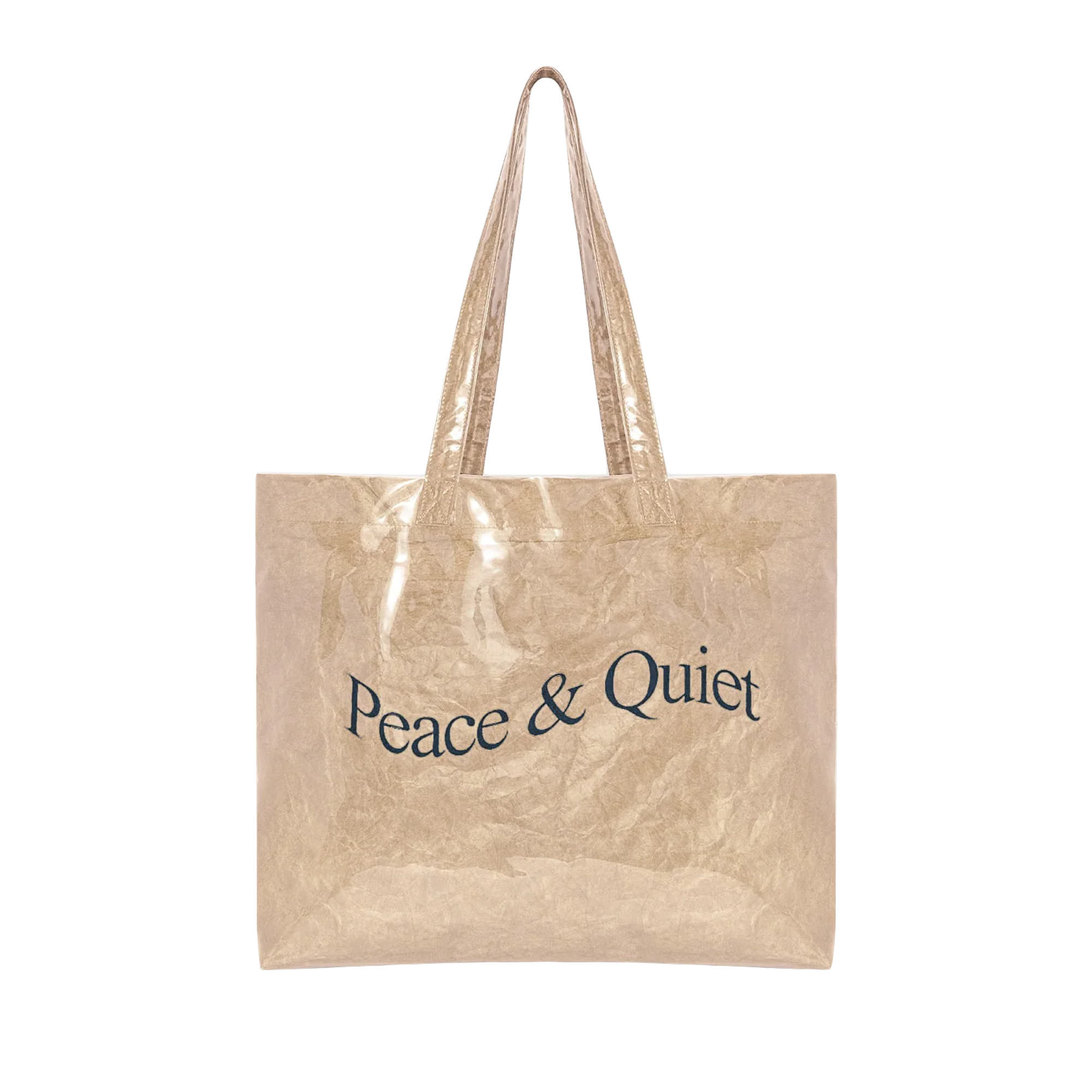 Museum Of Peace Quiet Wordmark Pvc Kraft Tote Bag Natural – Laced