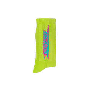 Members of The Rage MOTR Racing Socks Lime Green