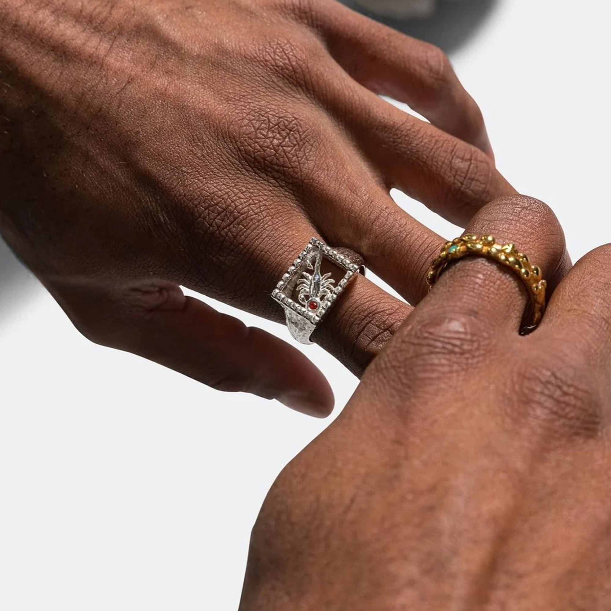 Maple Scorpio Signet Ring 14k Gold Plate/Citrine