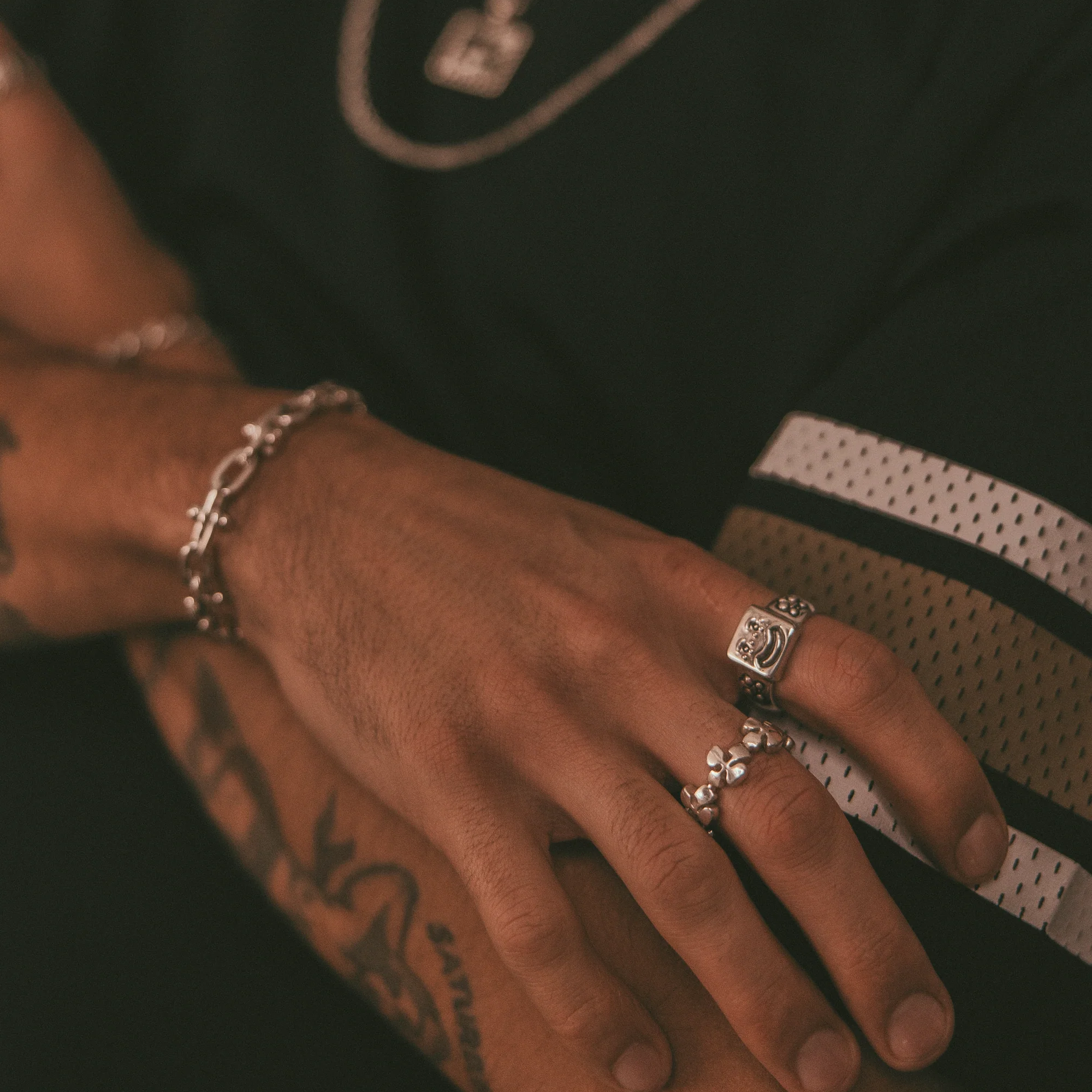 Maple Cross Ring Silver 925