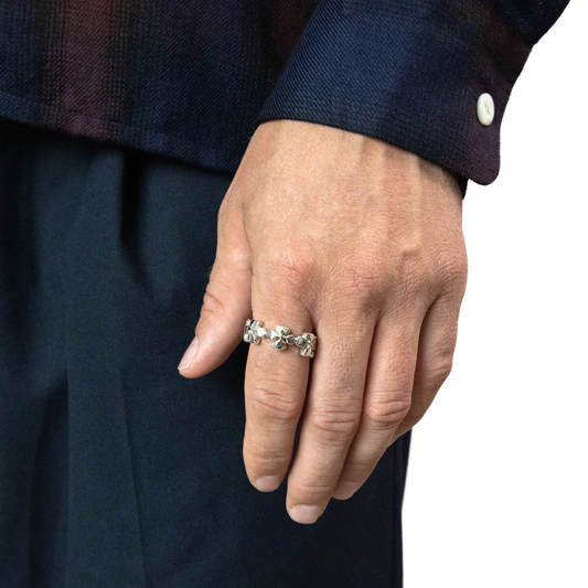Maple Cross Ring Silver 925