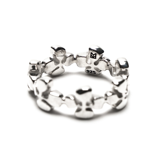 Maple Cross Ring Silver 925