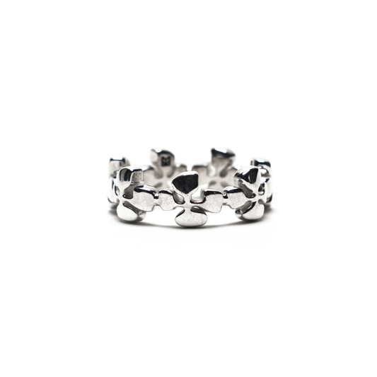Maple Cross Ring Silver 925