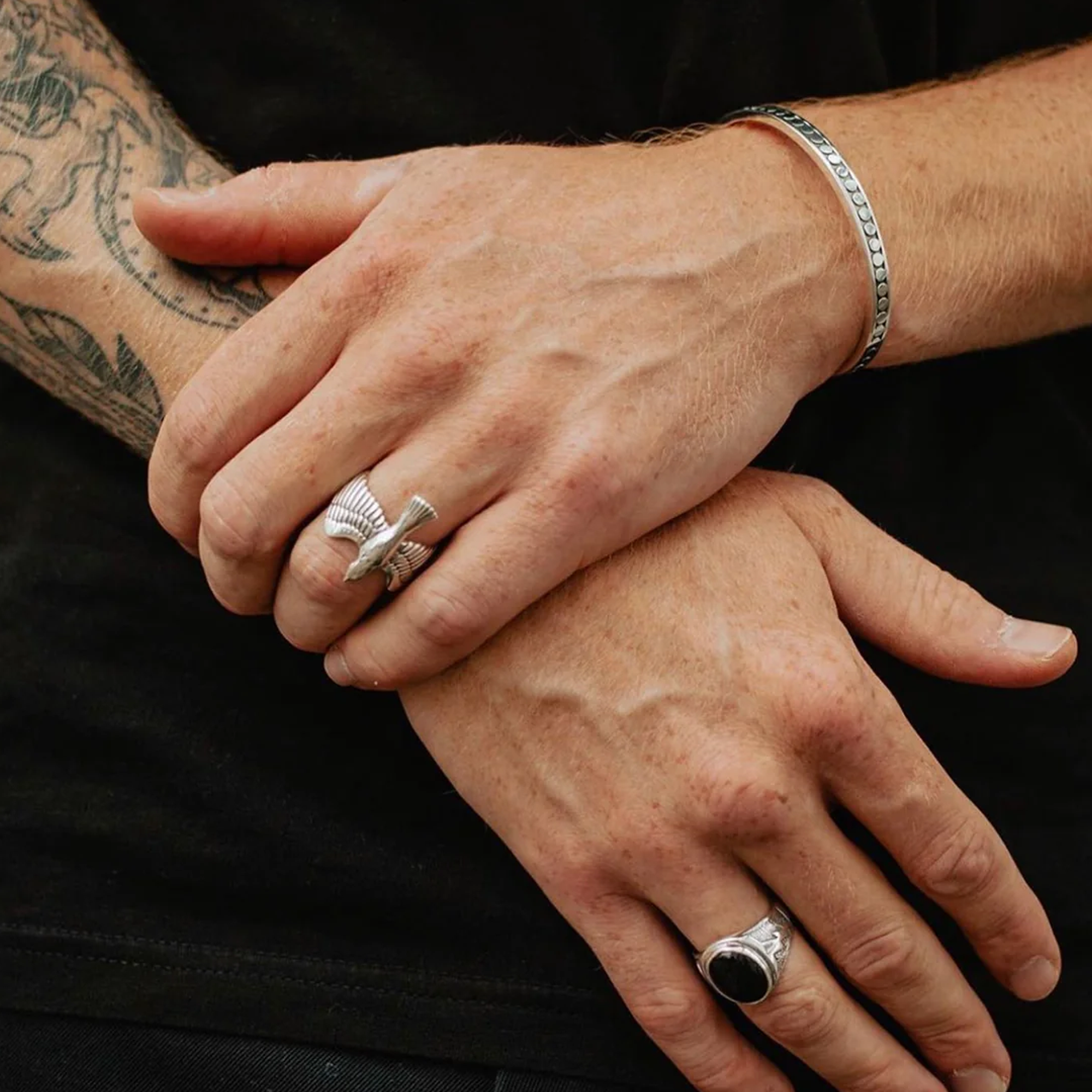 Maple Eagle Ring Silver 925