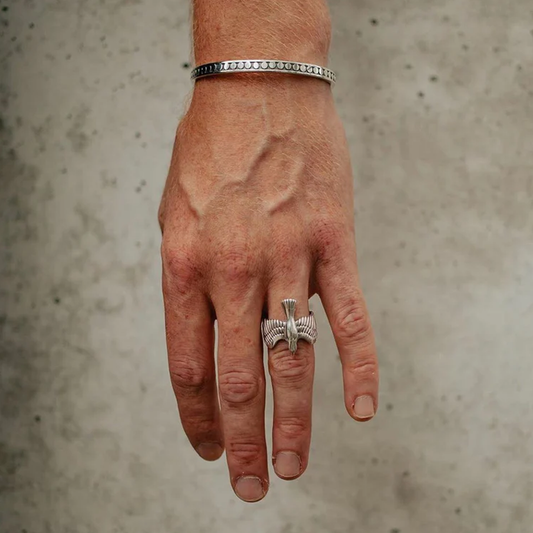 Maple Eagle Ring Silver 925