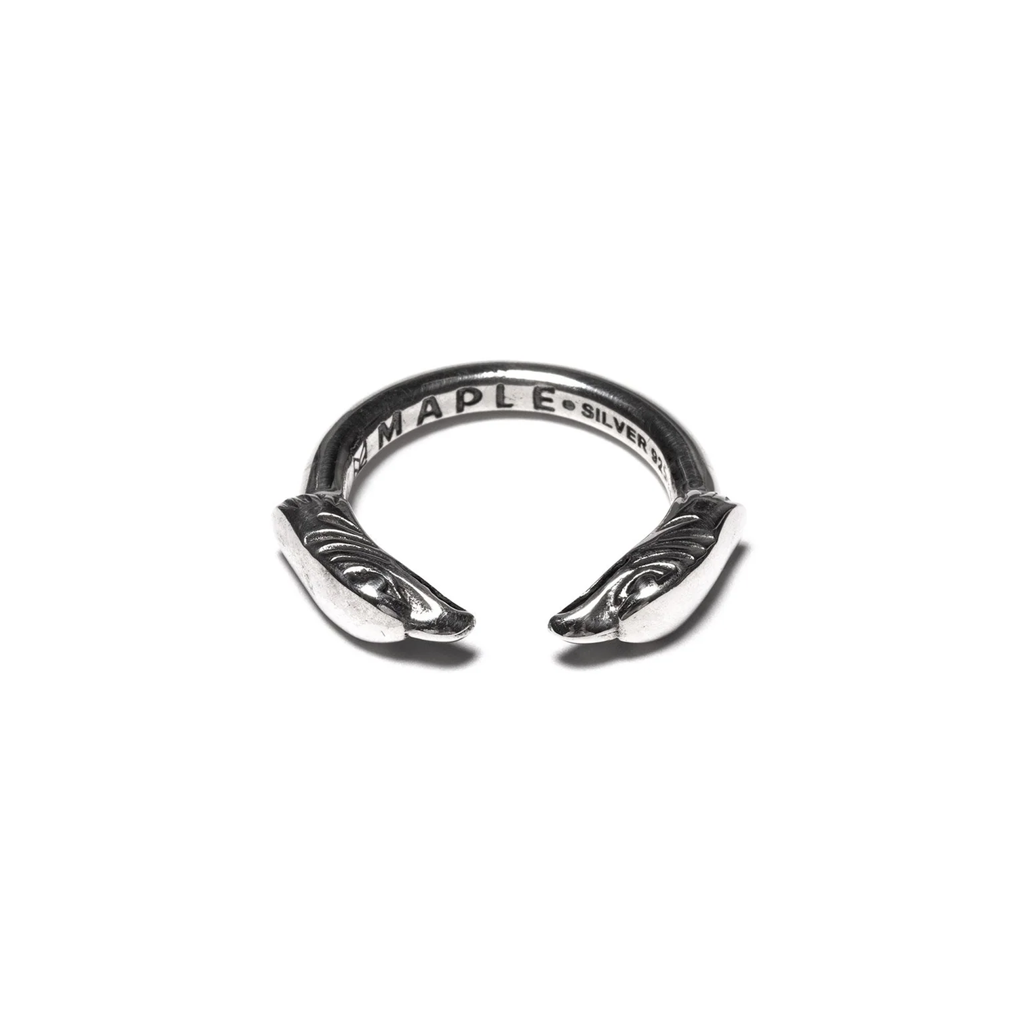 Maple Eagle Head Ring Silver 925