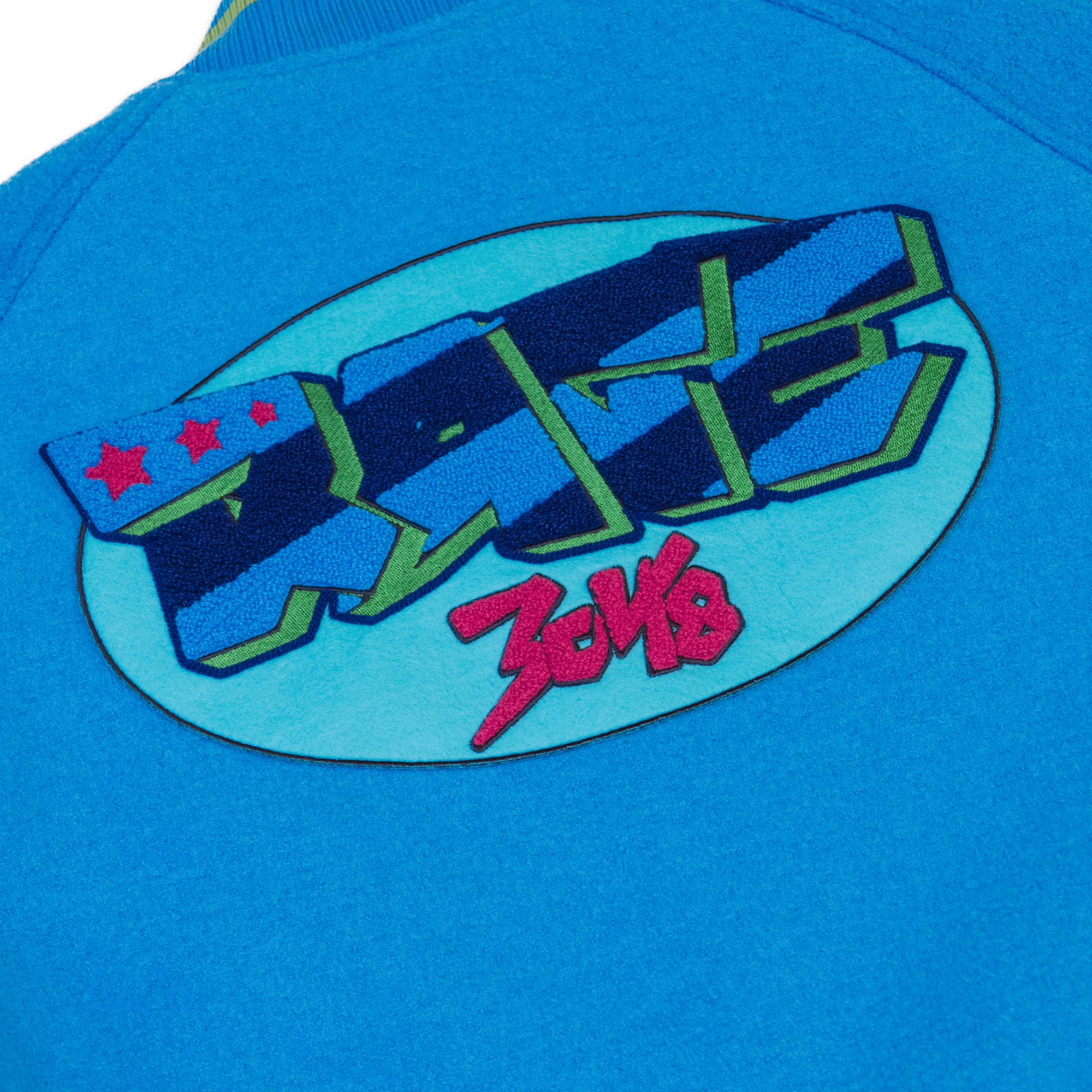 Members Of The Rage Oversized Varsity 1 Turquoise/Acid Lime