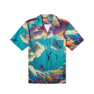 Members Of The Rage Hawaian Short-Sleeve Shirt Custom Made MOTR Sky