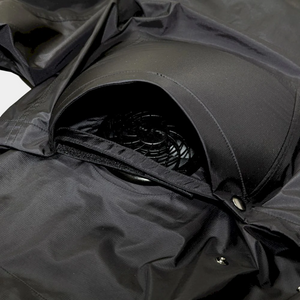 Meanswhile Air Circulation System Rain Jacket Off Black