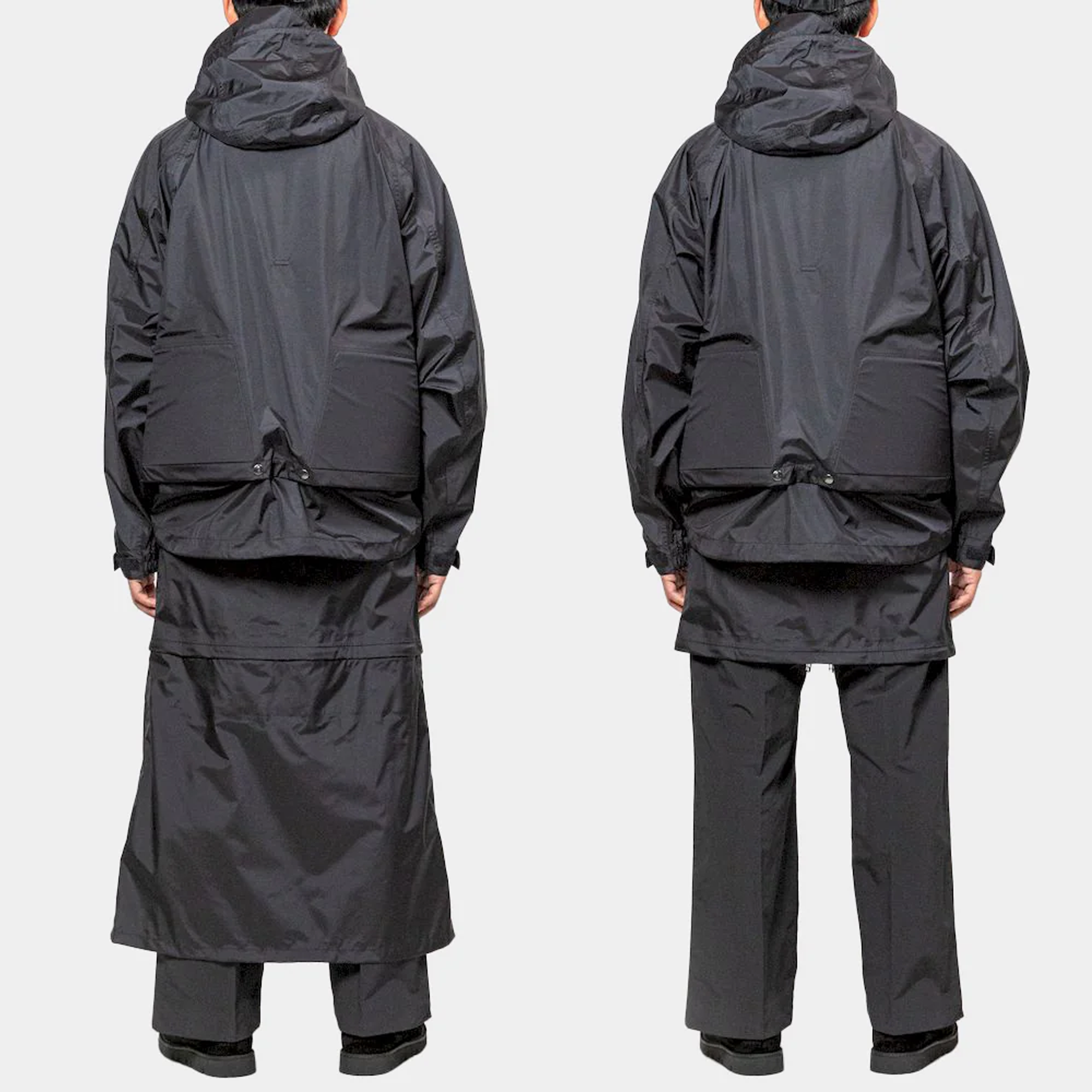 Meanswhile Women's 3 Layer Wrap Skirt Off Black