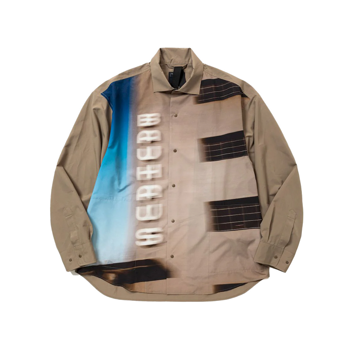 Meanswhile Feather Smooth Snap Shirt x Ola Kolehmainen Coyote