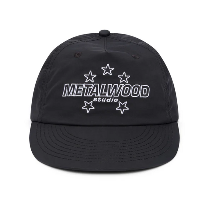 Metalwood Satin Stars 5-Panel Snapback Hat Black