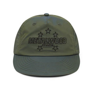 Metalwood Satin Stars 5-Panel Snapback Hat Green