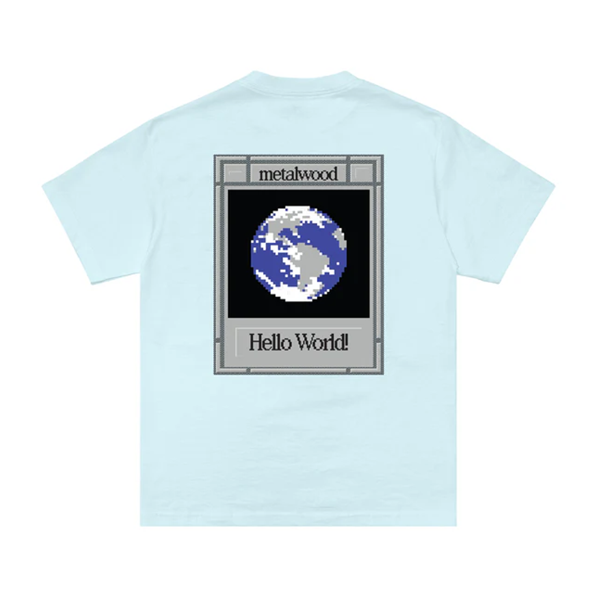 Metalwood Hello World T-Shirt Baby Blue