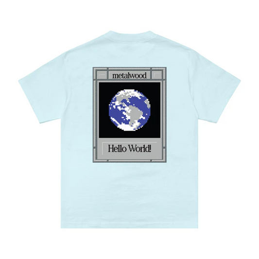 Metalwood Hello World T-Shirt Baby Blue