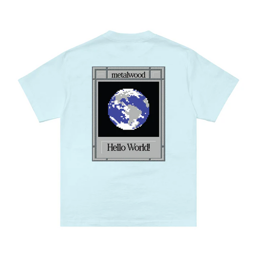 Metalwood Hello World T-Shirt Baby Blue