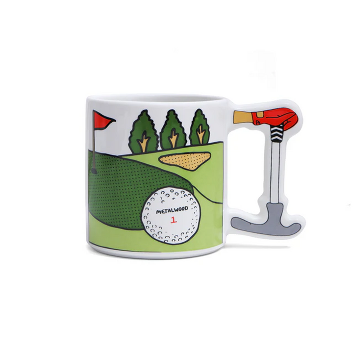 Metalwood Putt Putt Ceramic Mug White