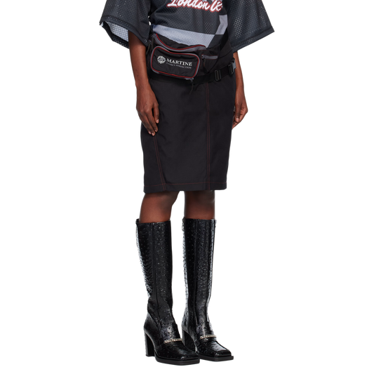 Martine Rose Bumbag Skirt Black/Red