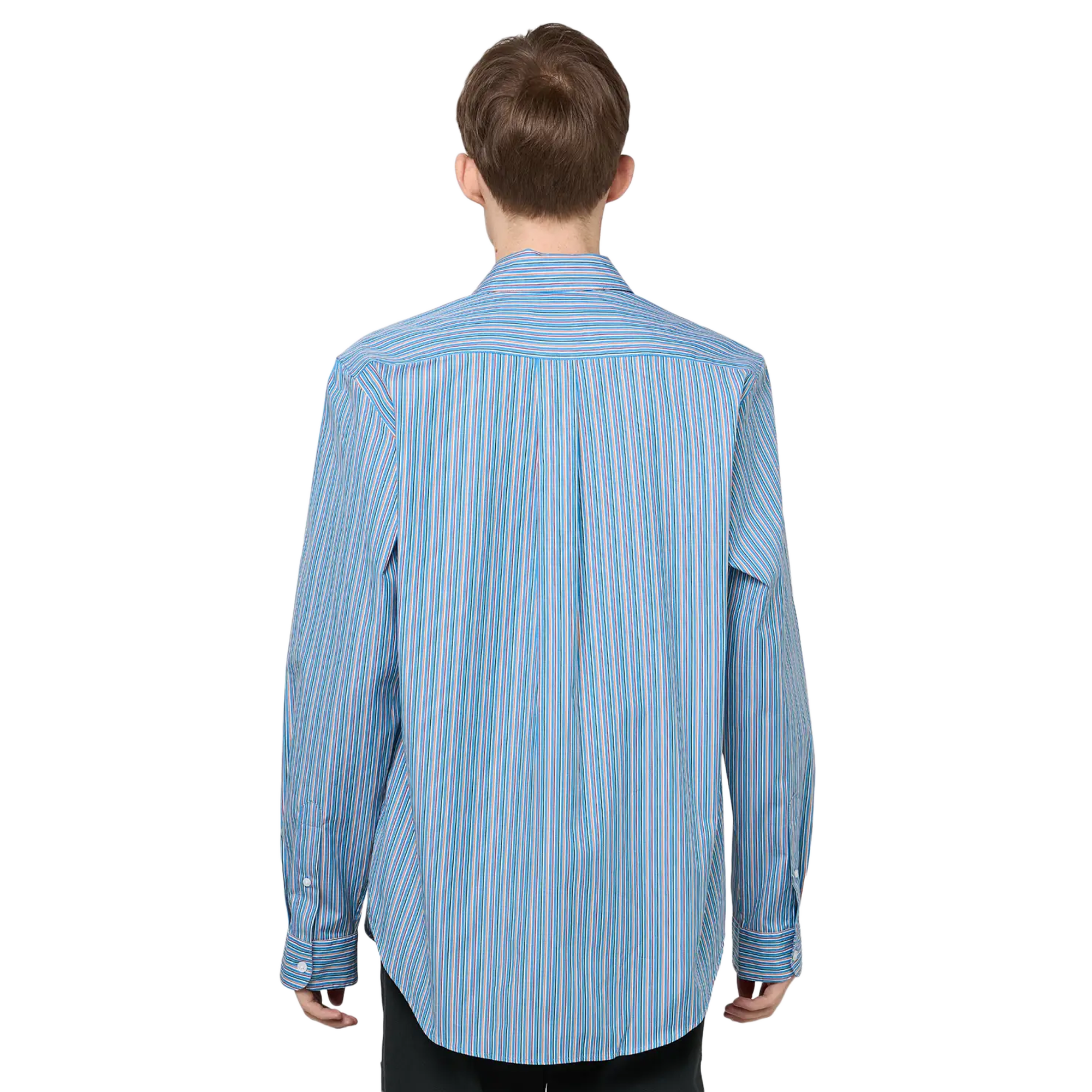 Martine Rose Classic Shirt Blue/Orange Stripe