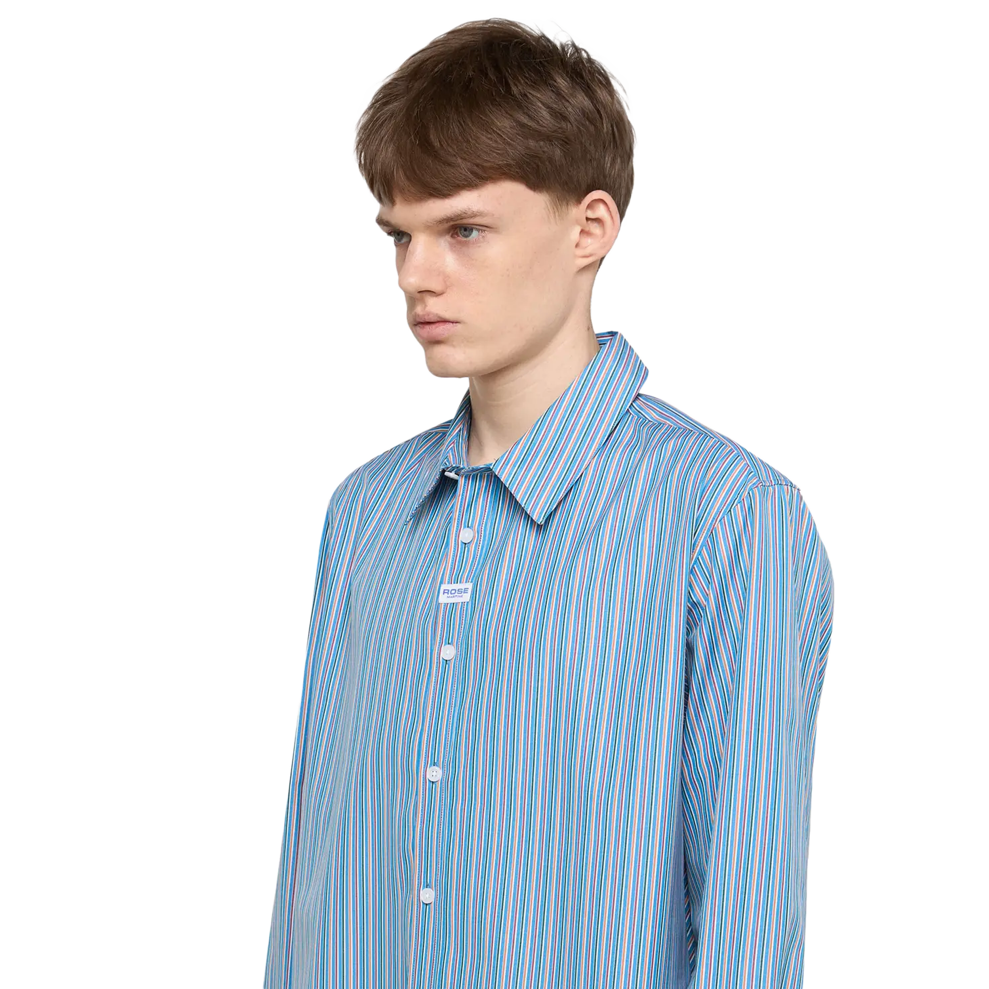 Martine Rose Classic Shirt Blue/Orange Stripe