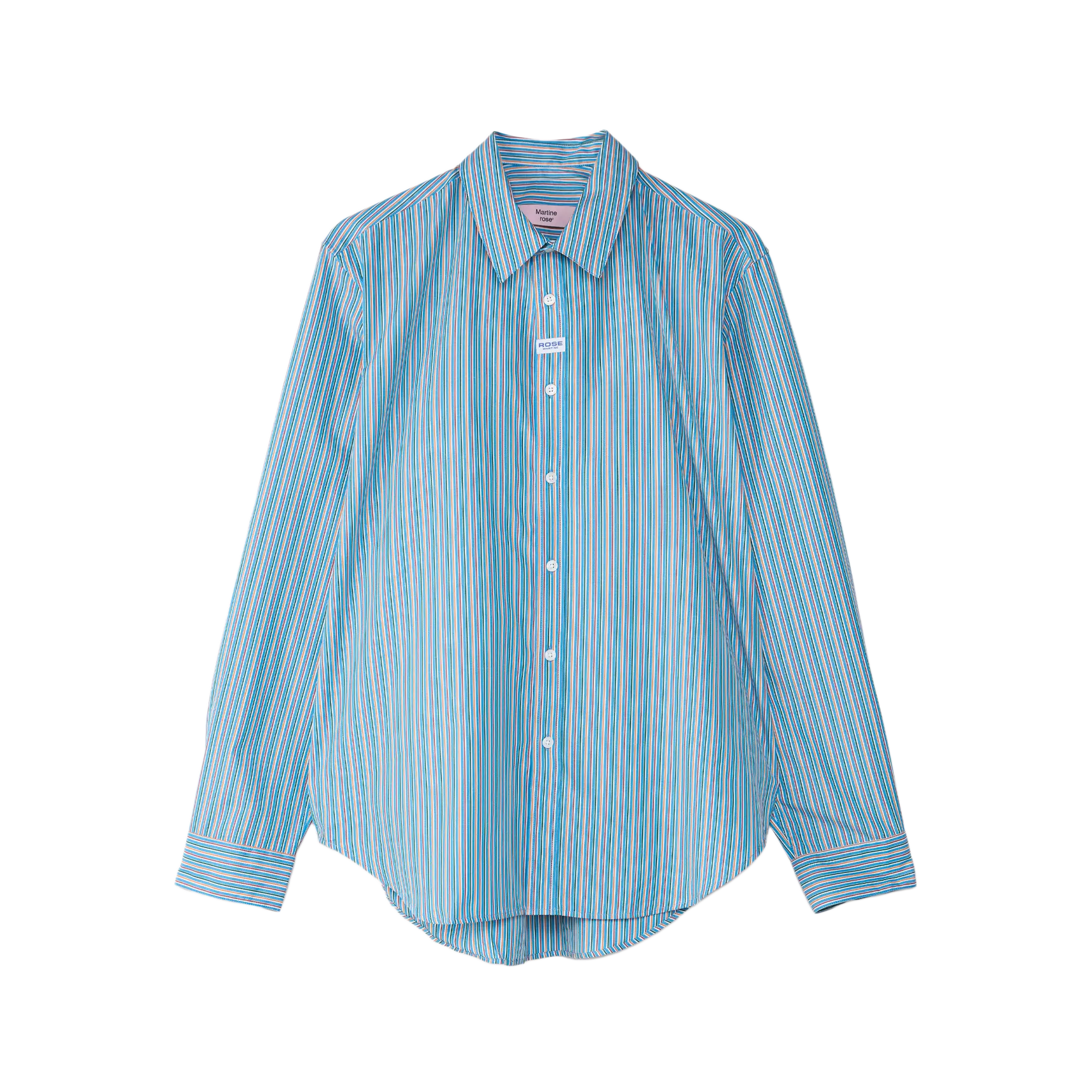 Martine Rose Classic Shirt Blue/Orange Stripe