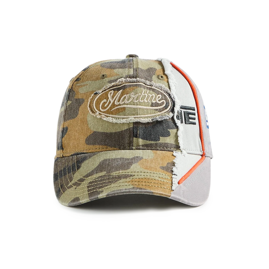 Martine Rose Collage Cap Green Camo