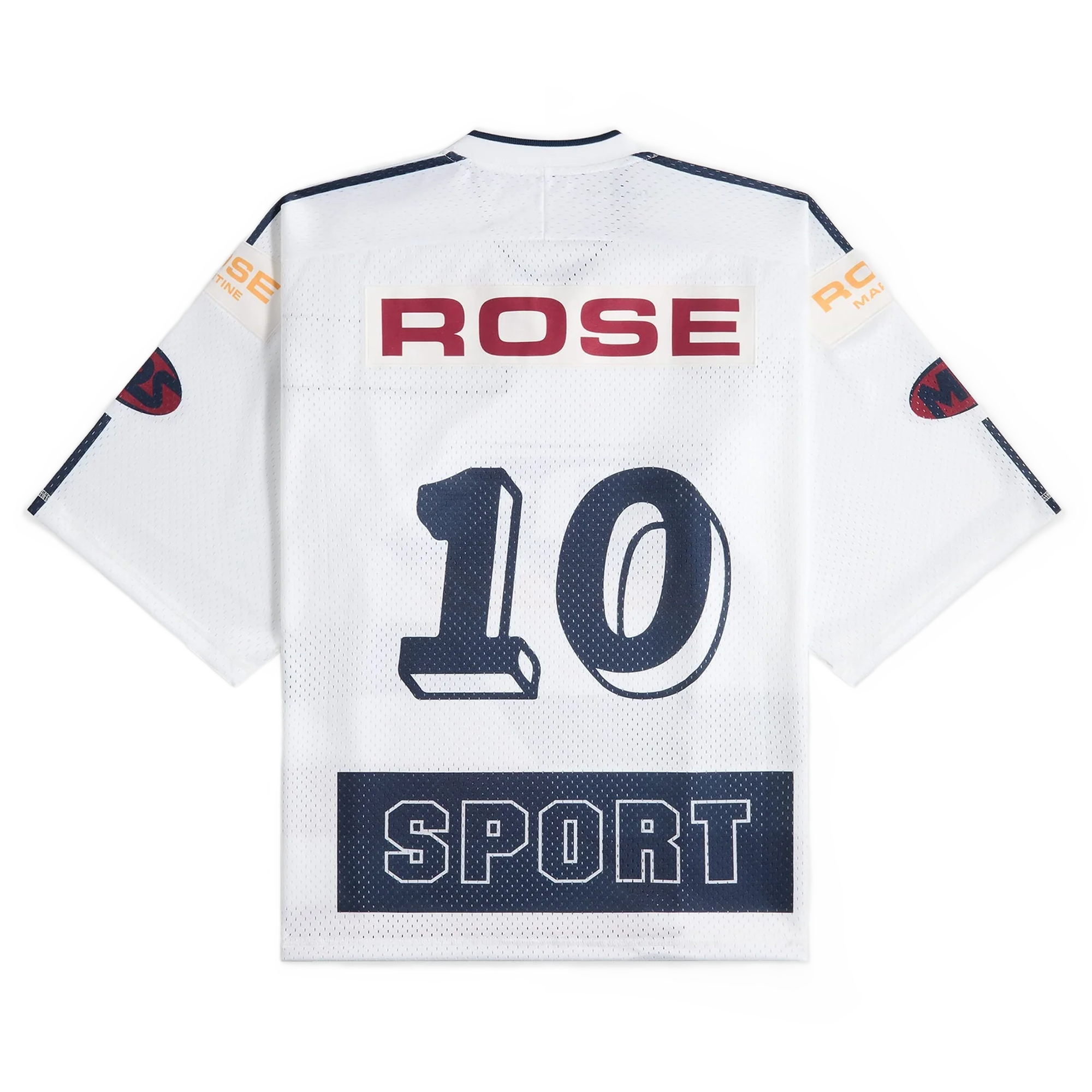 Martine Rose Oversized Hockey Top White Navy