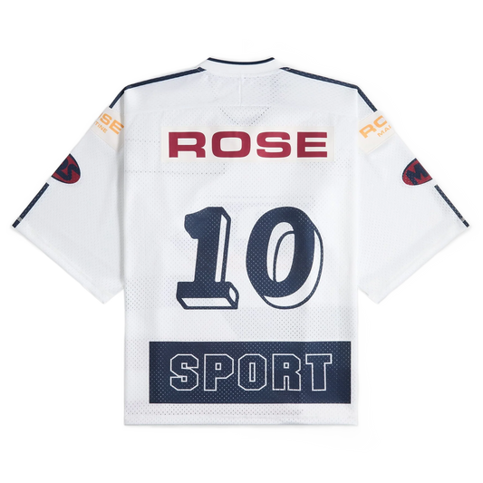 Martine Rose Oversized Hockey Top White Navy