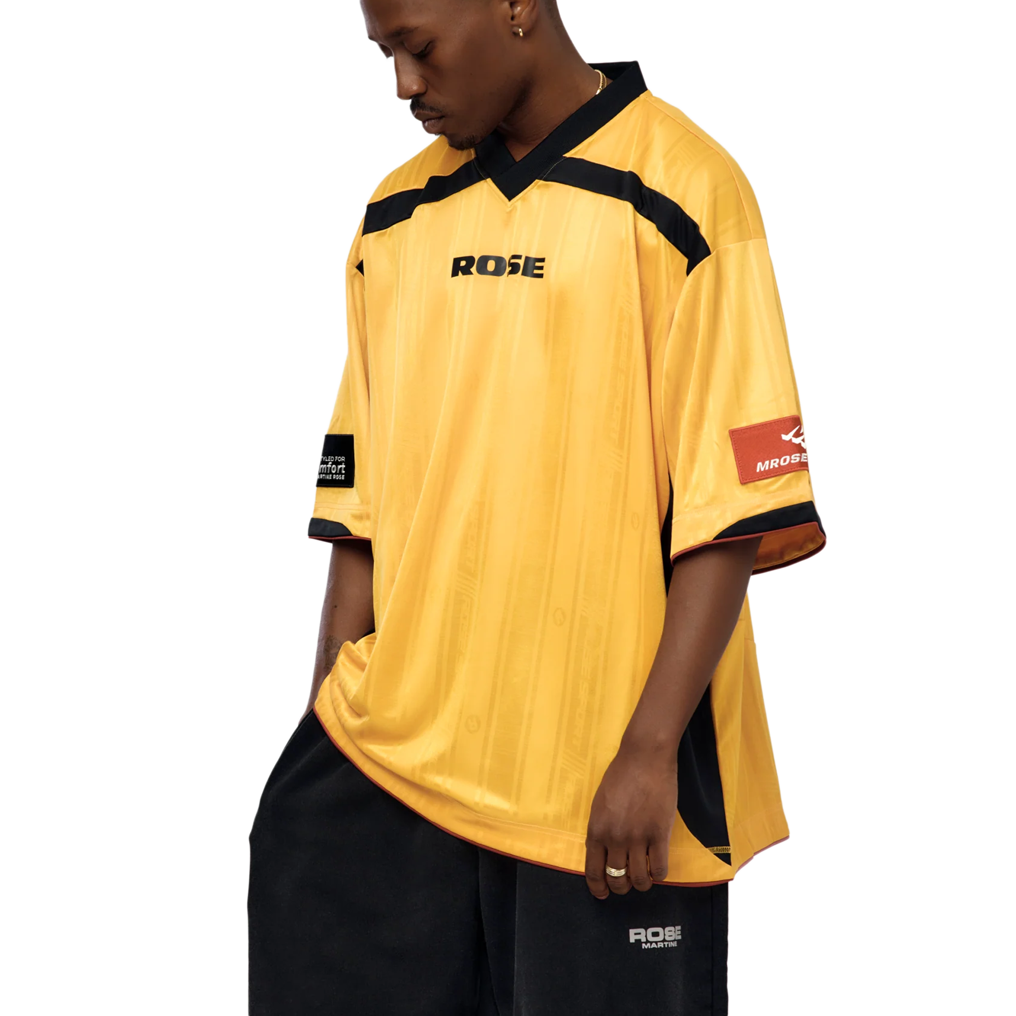 Martine Rose Printed Football Top Yellow Gold