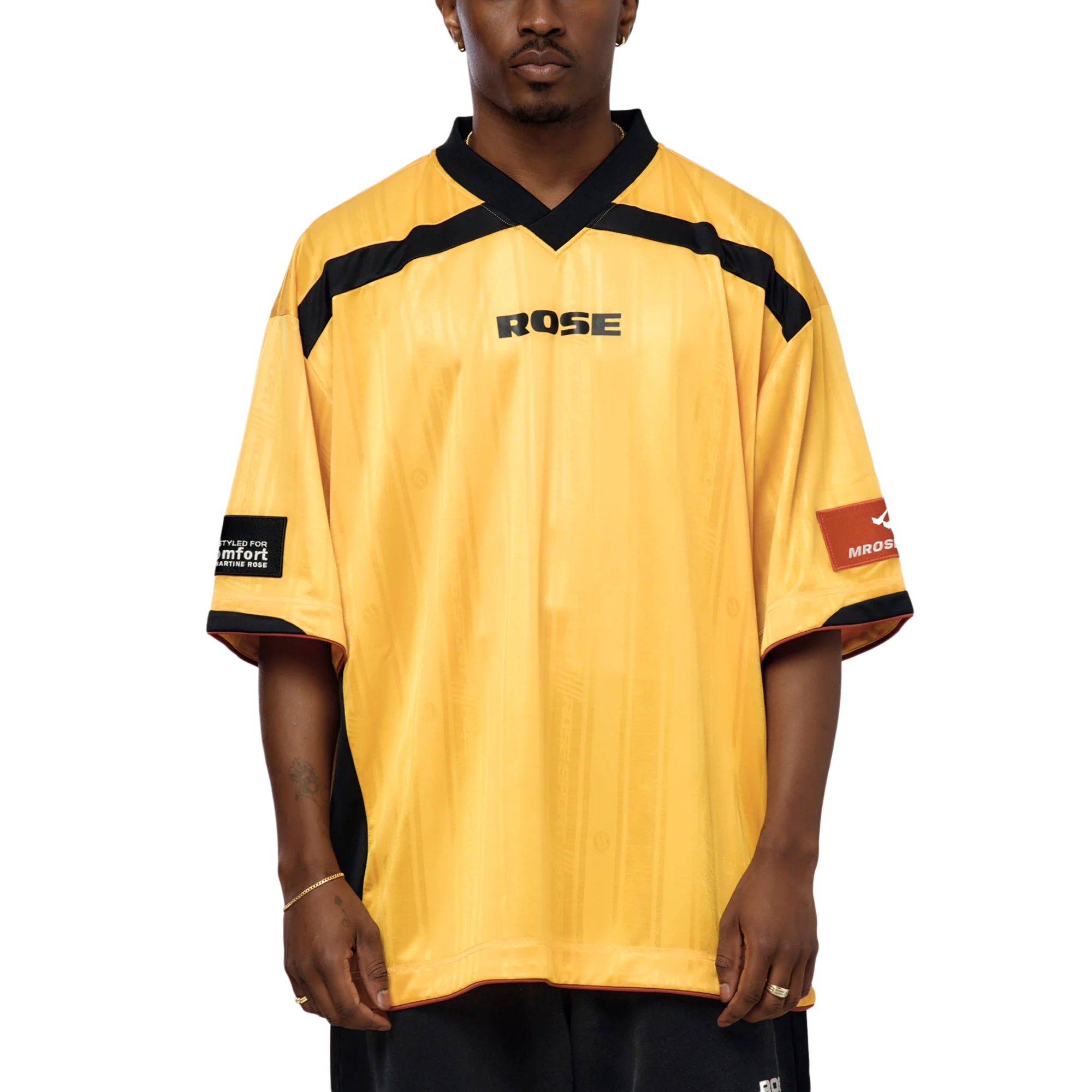 Martine Rose Printed Football Top Yellow Gold