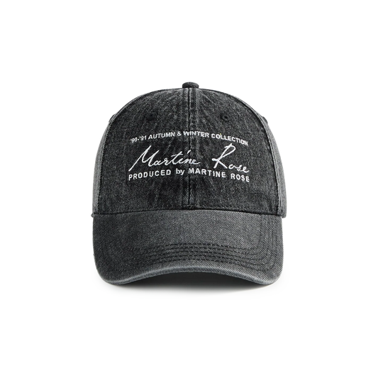 Martine Rose Signature Cap Washed Black