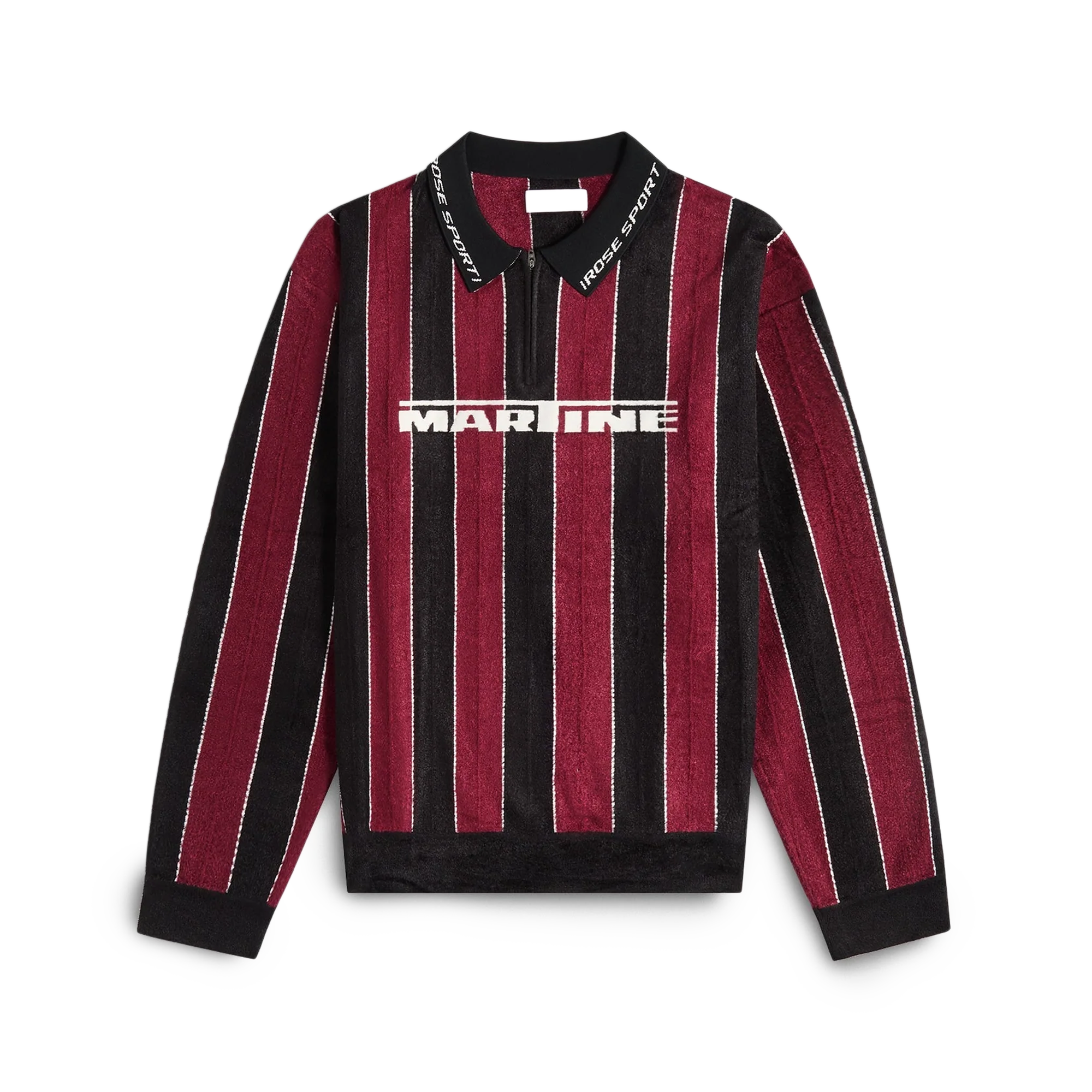 Martine Rose Sporty Logo Polo Black Burgundy