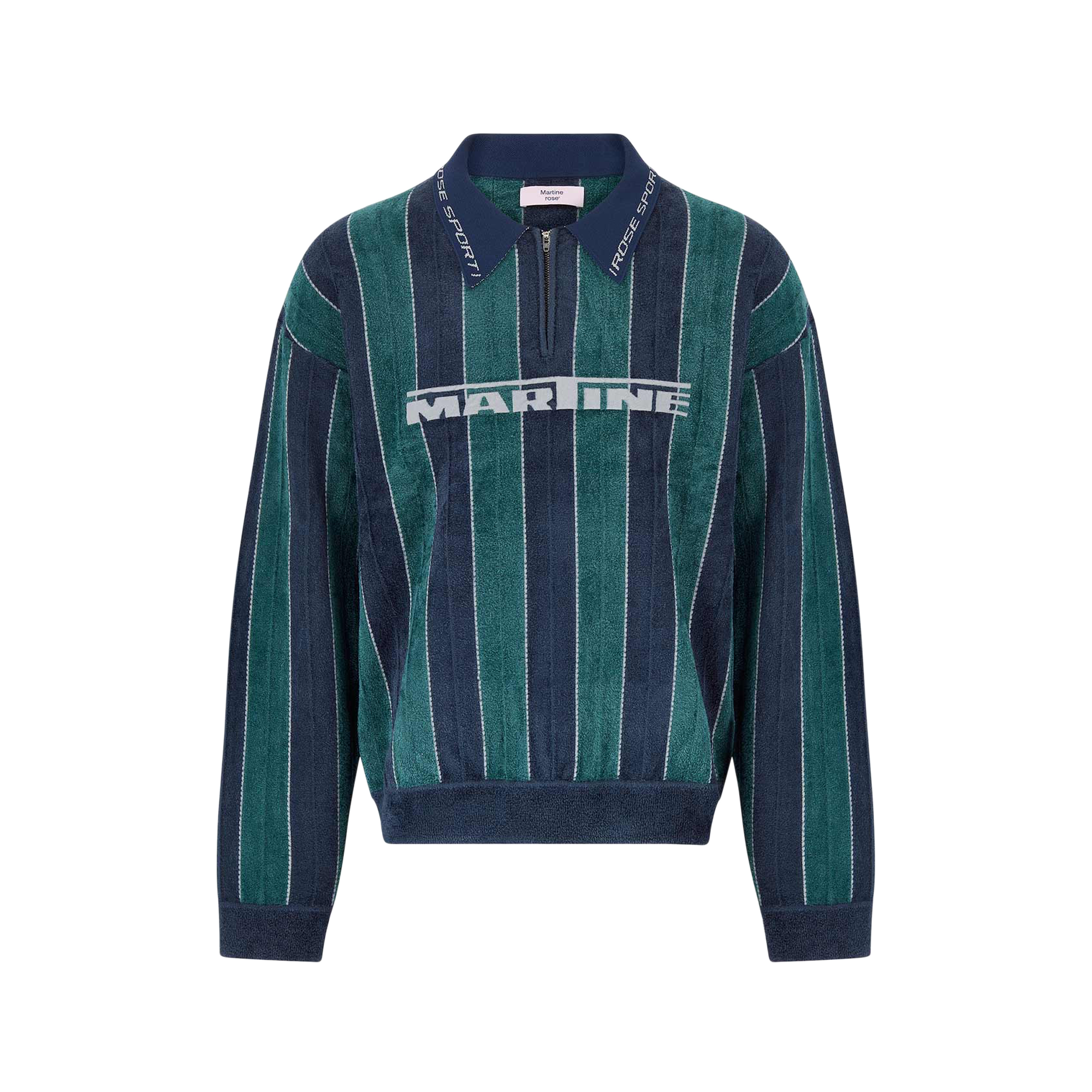 Martine Rose Sporty Logo Polo Green Navy